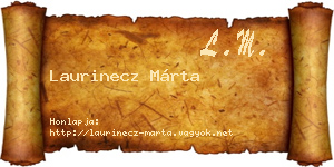 Laurinecz Márta névjegykártya